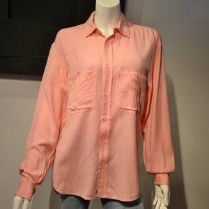 UFO Carnation Pink Rayon Oversized Shirt